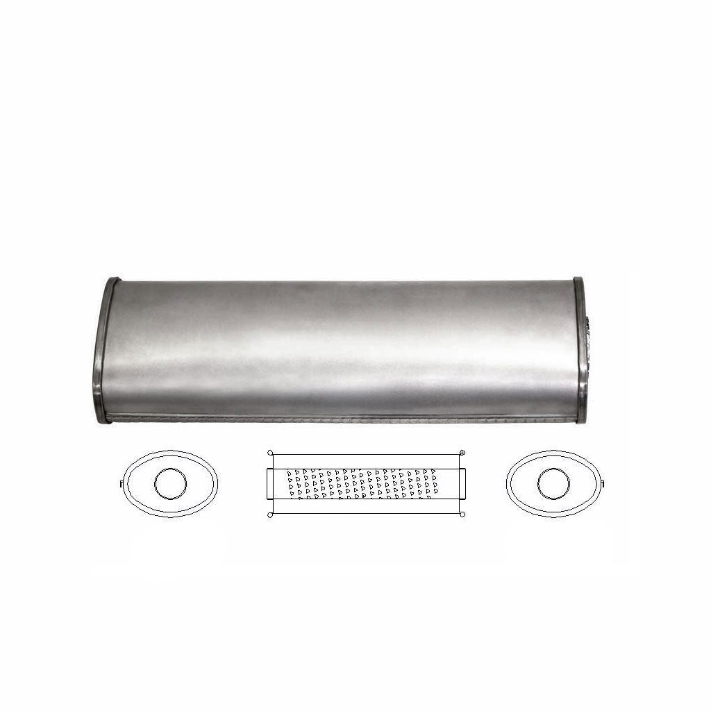 5" x 3" Centre/Centre Configurations Mufflers | Aluminised | Select Your Size Length and Internal Options