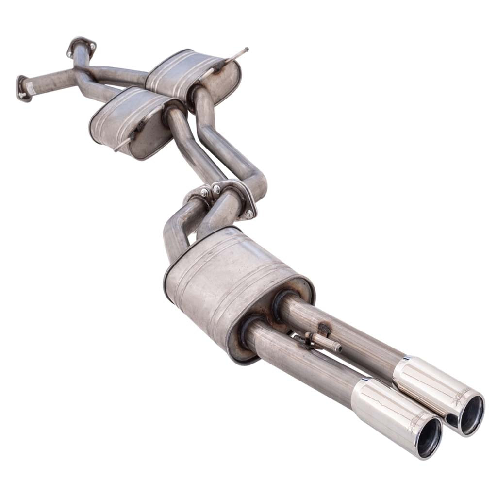 Commodore VT-VZ Sedan XFORCE Twin 2.5" Catback Exhaust Raw 409 - Oval Rear Muff **** Special Order Item ****