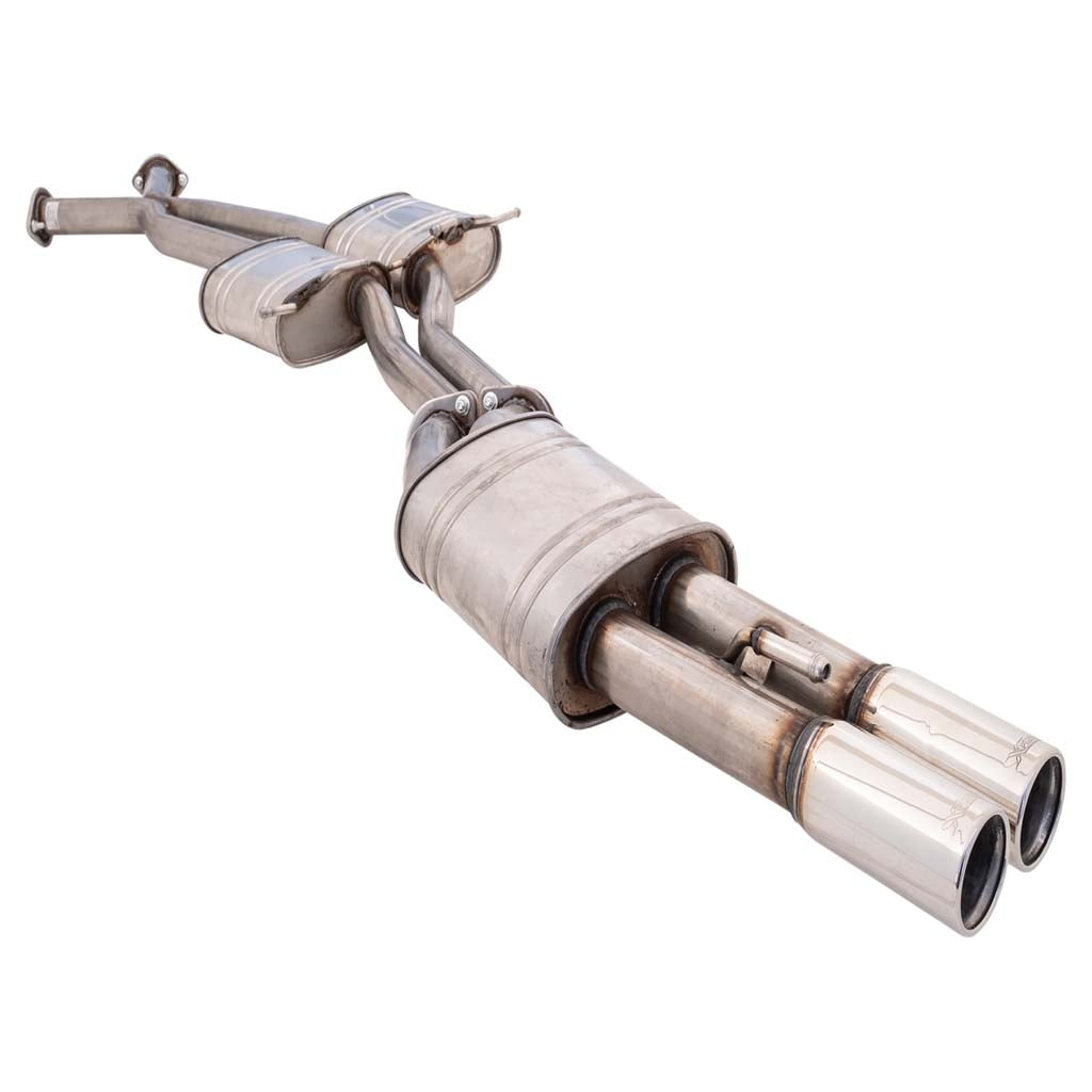 Commodore VT-VZ Ute XFORCE Twin 2.5" Catback Exhaust Raw 409 - Oval Rear Muff **** Special Order Item ****