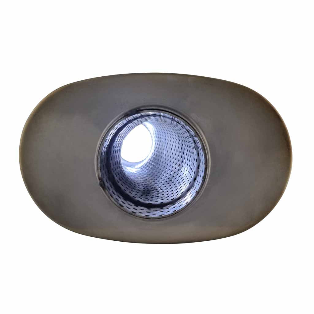 3 INCH 8" X 5" OVAL STAINLESS - 14 INCH LONG O/C GP NO STUBS STRAIGHT THROUGH
