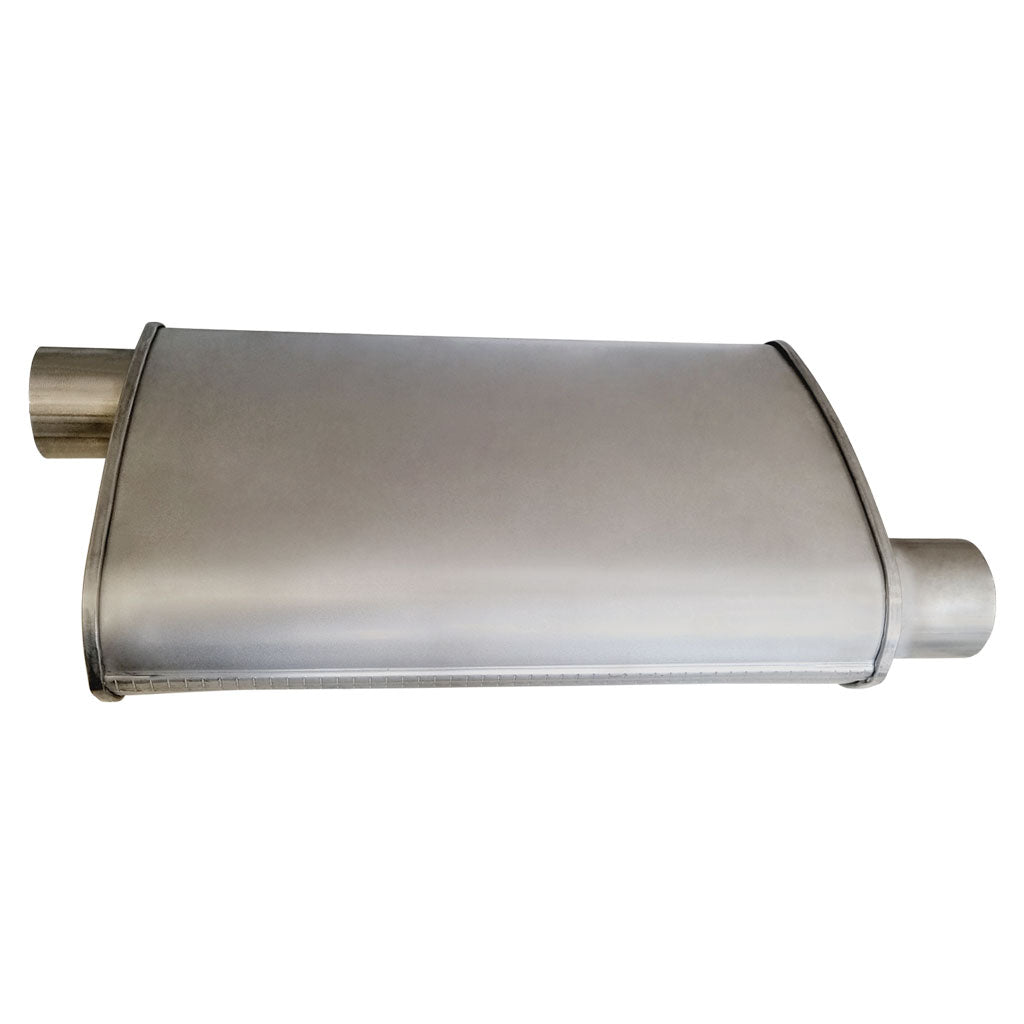 10" X 4" OVAL - 16" LONG O/O 2 1/2" GLASS PACKED MEGA FLOW