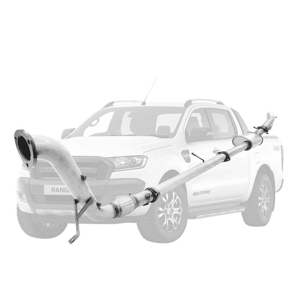 Ford Ranger PX 2016-2022 3.2L 3 Inch Turbo Back DPF Delete Exhaust System