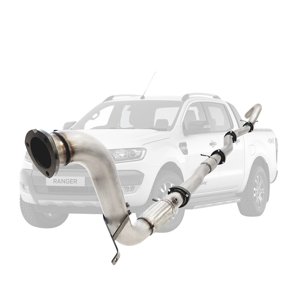 Ford Ranger PX 2016-2021 3.2L 3.5 Inch Turbo Back DPF Delete Exhaust System