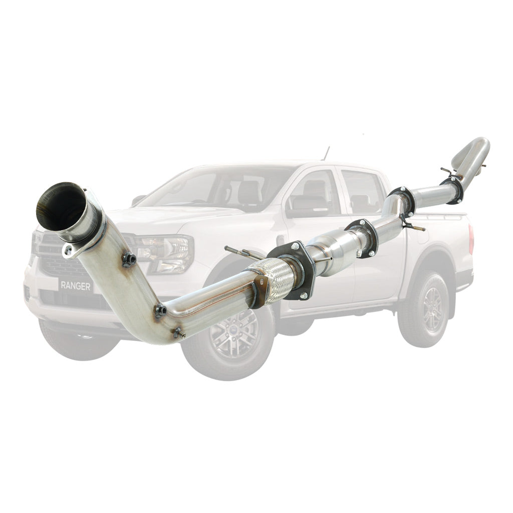 Ford Ranger Next Gen 2022 On 3L 3.5 Inch Turbo Back DPF Delete Exhaust System