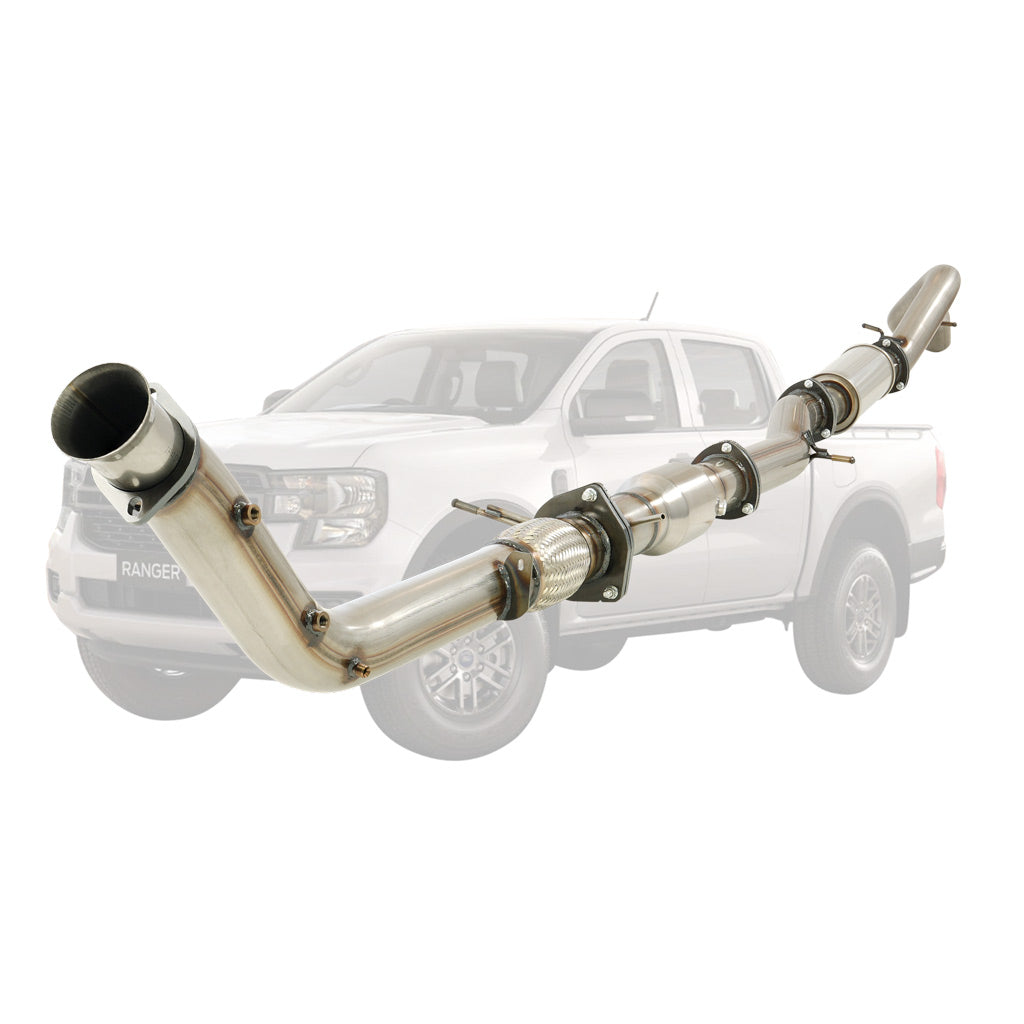 Ford Ranger Next Gen 2022 On 3L 3.5 Inch Turbo Back DPF Delete Exhaust System