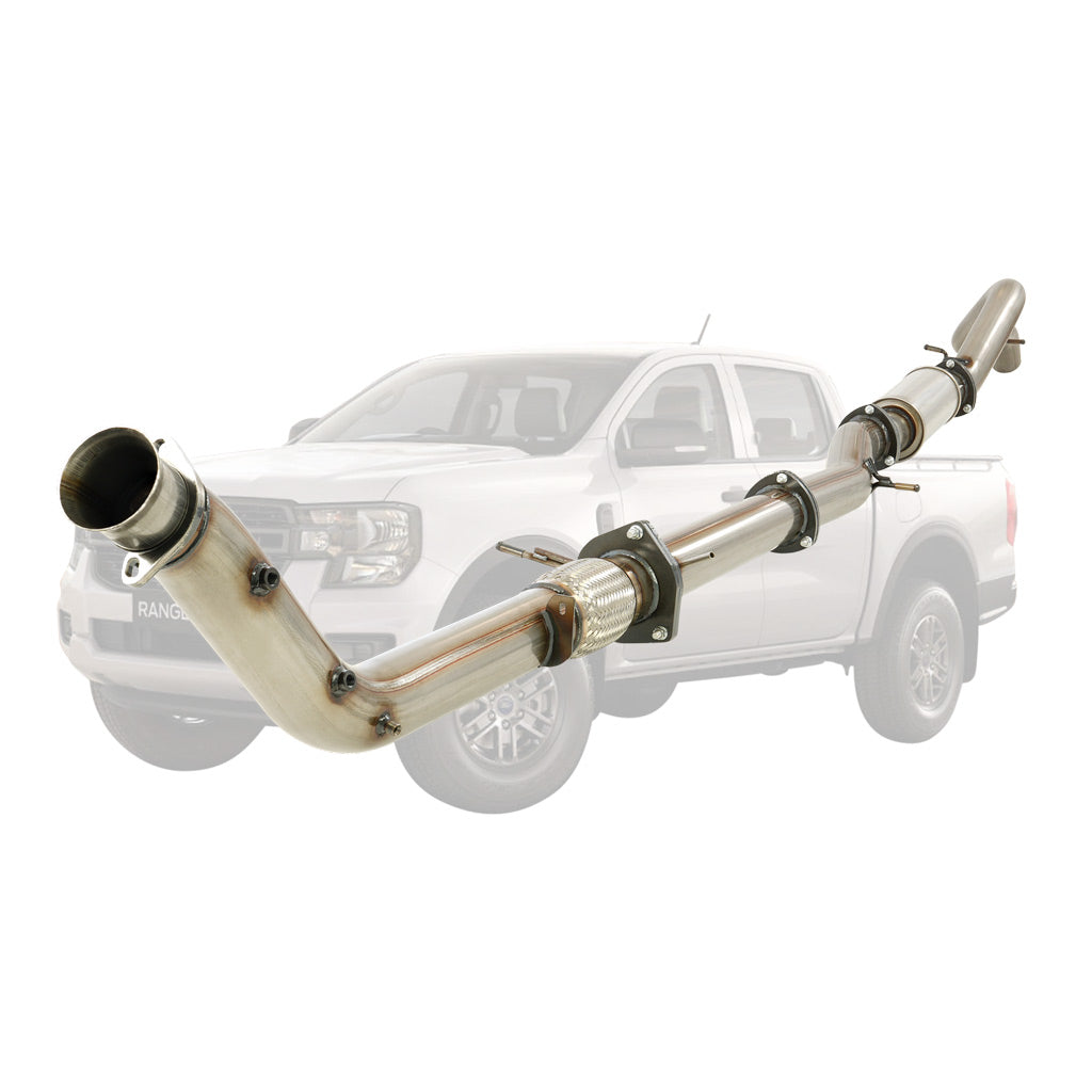 Ford Ranger Next Gen 2022 On 3L 3.5 Inch Turbo Back DPF Delete Exhaust System