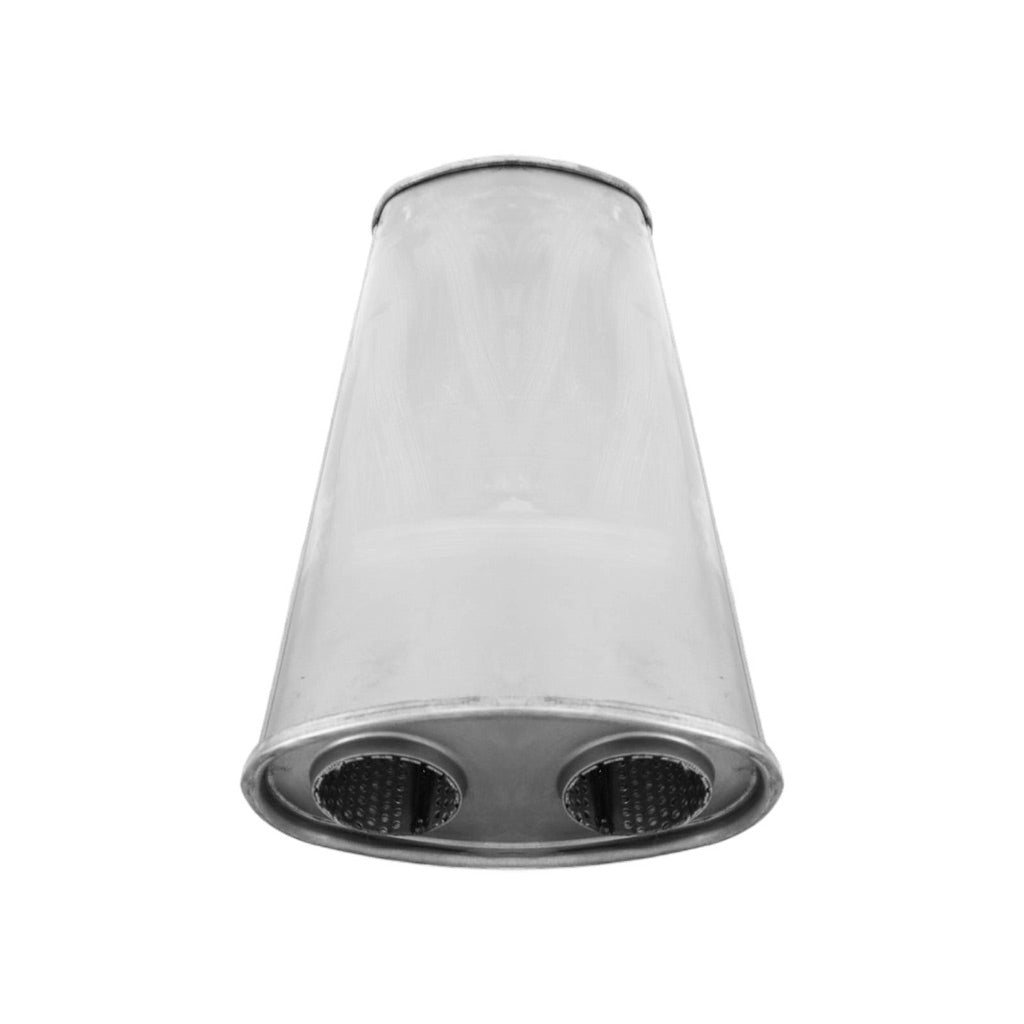 8” X 4” OVAL - 18” LONG D/D DUAL 2” IN/OUT GLASS PACKED NO STUBS