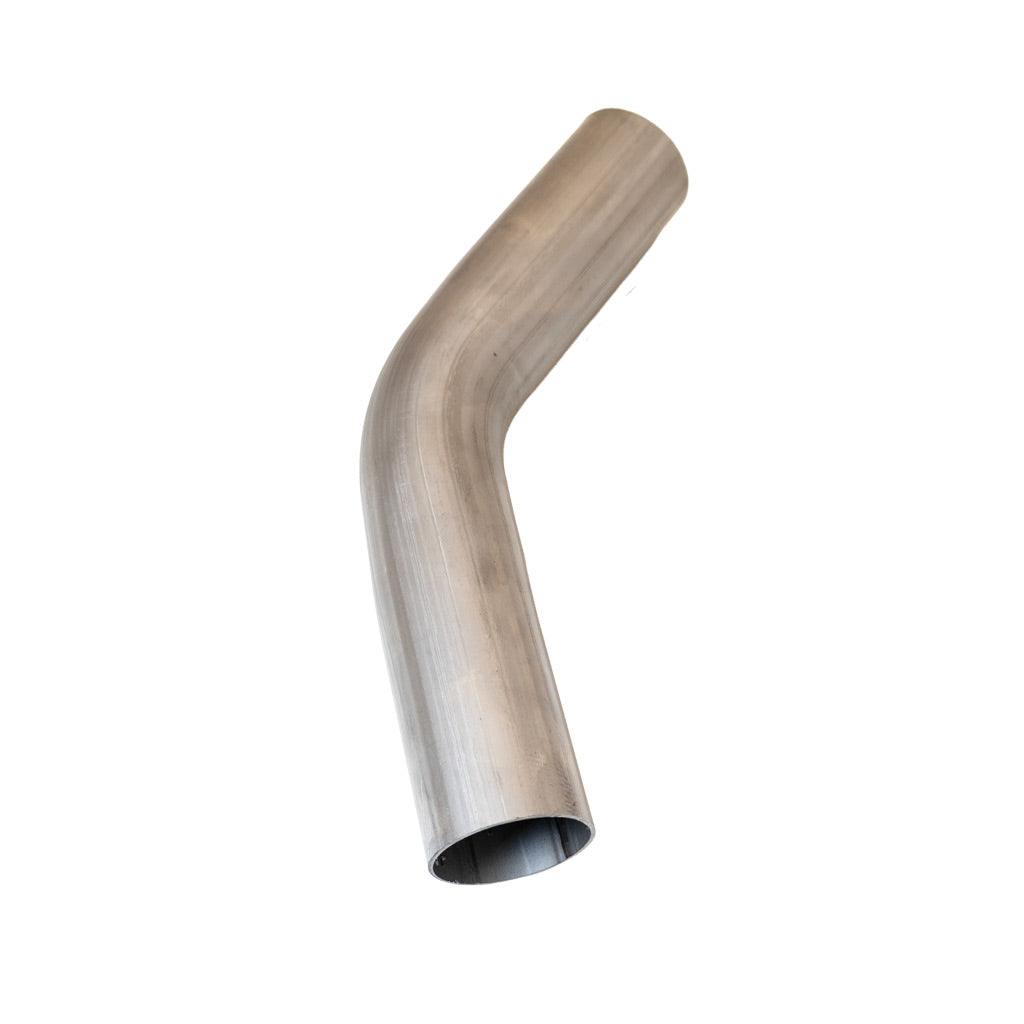 2" X 45° Stainless 409 Raw Mandrel Bend Long Leg