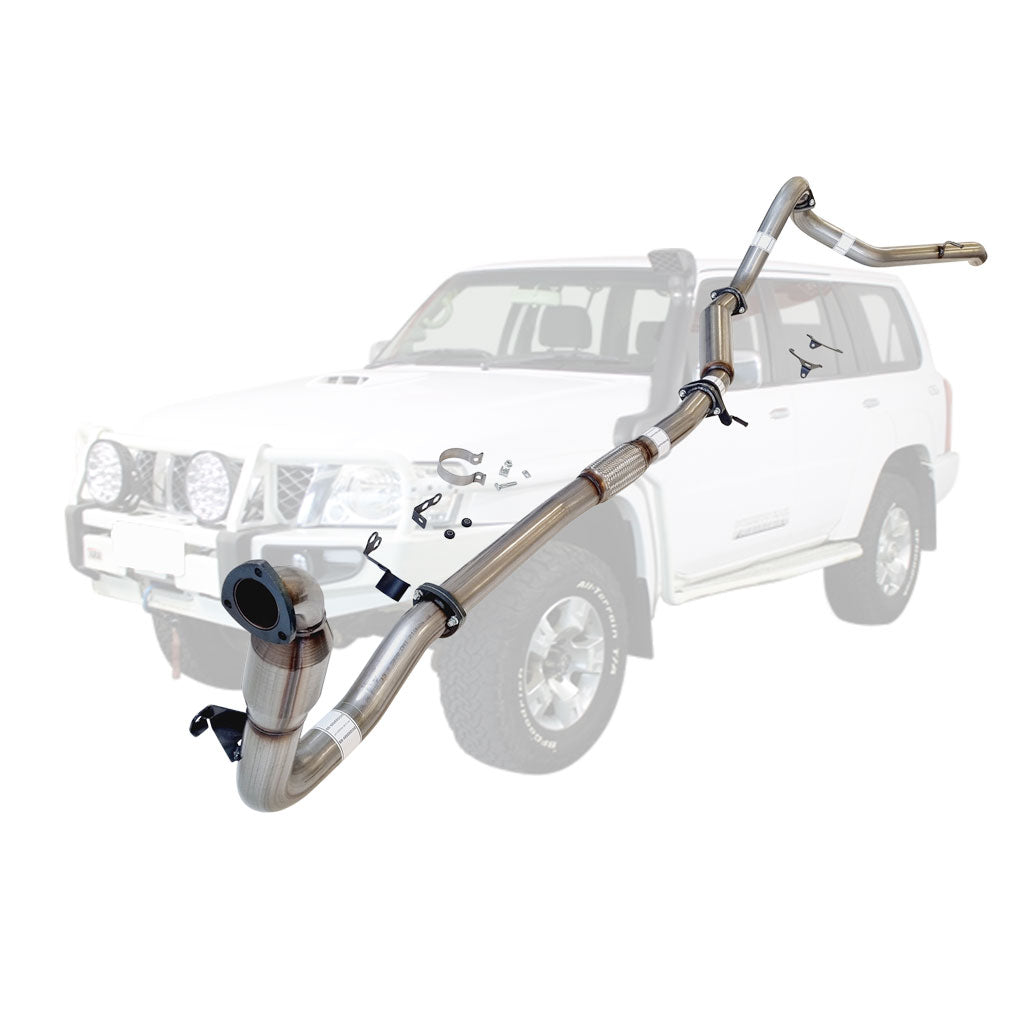 Nissan Patrol Y61 GU 3L ZD30 Wagon 3 Inch Turbo Back Exhaust 2000-2016 (Does not suit Coil Tower Braces)