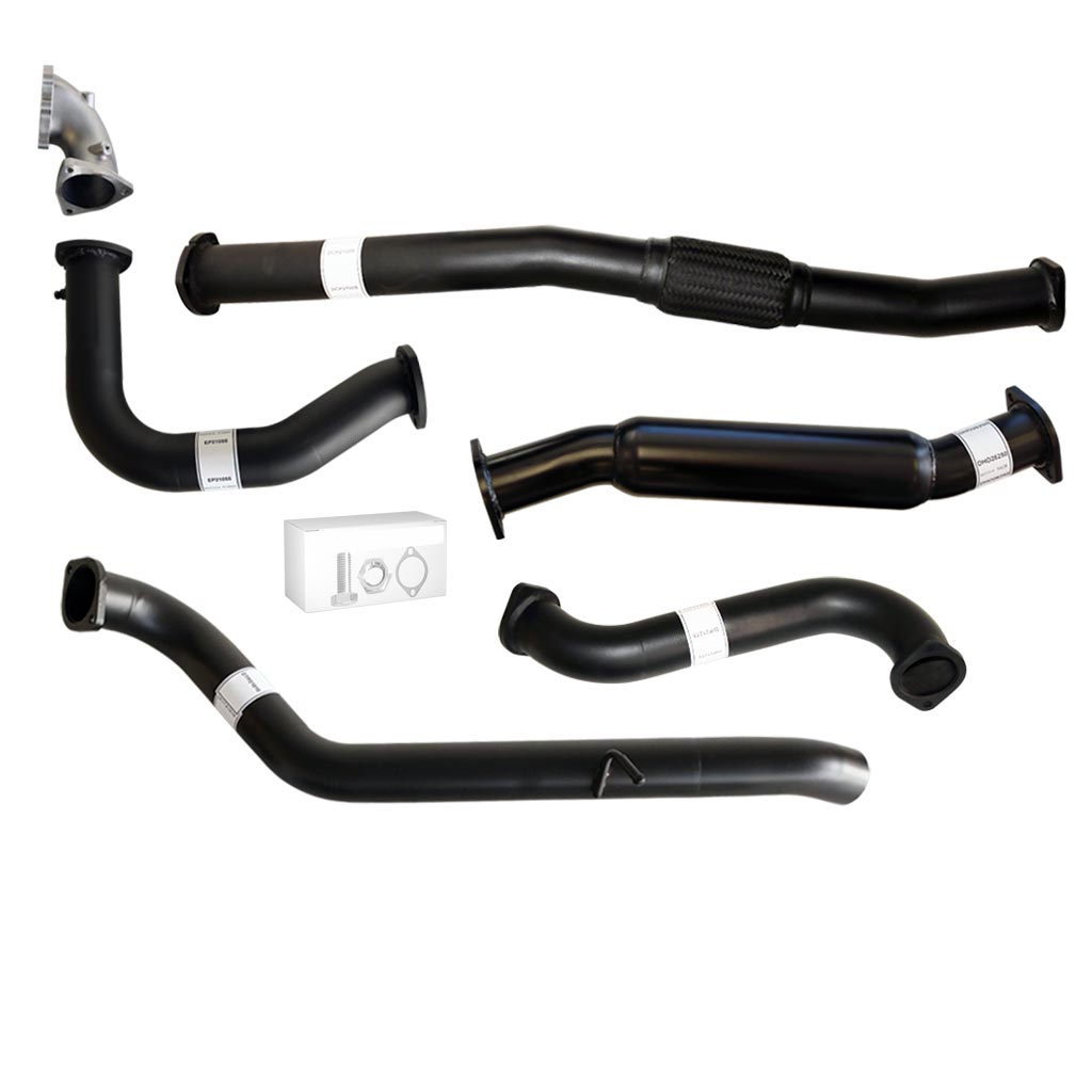 Nissan Patrol Y61 GU TD42 Wagon 3 Inch Turbo Back Exhaust with Stainless Cast Dump Pipe (Does not suit Coil Tower Braces)