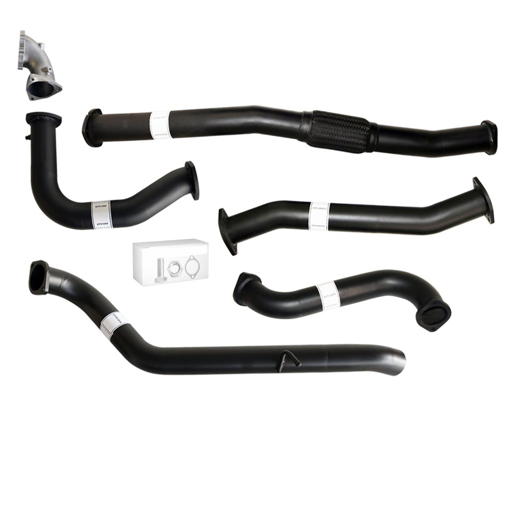 Nissan Patrol Y61 GU TD42 Wagon 3 Inch Turbo Back Exhaust with Stainless Cast Dump Pipe (Does not suit Coil Tower Braces)