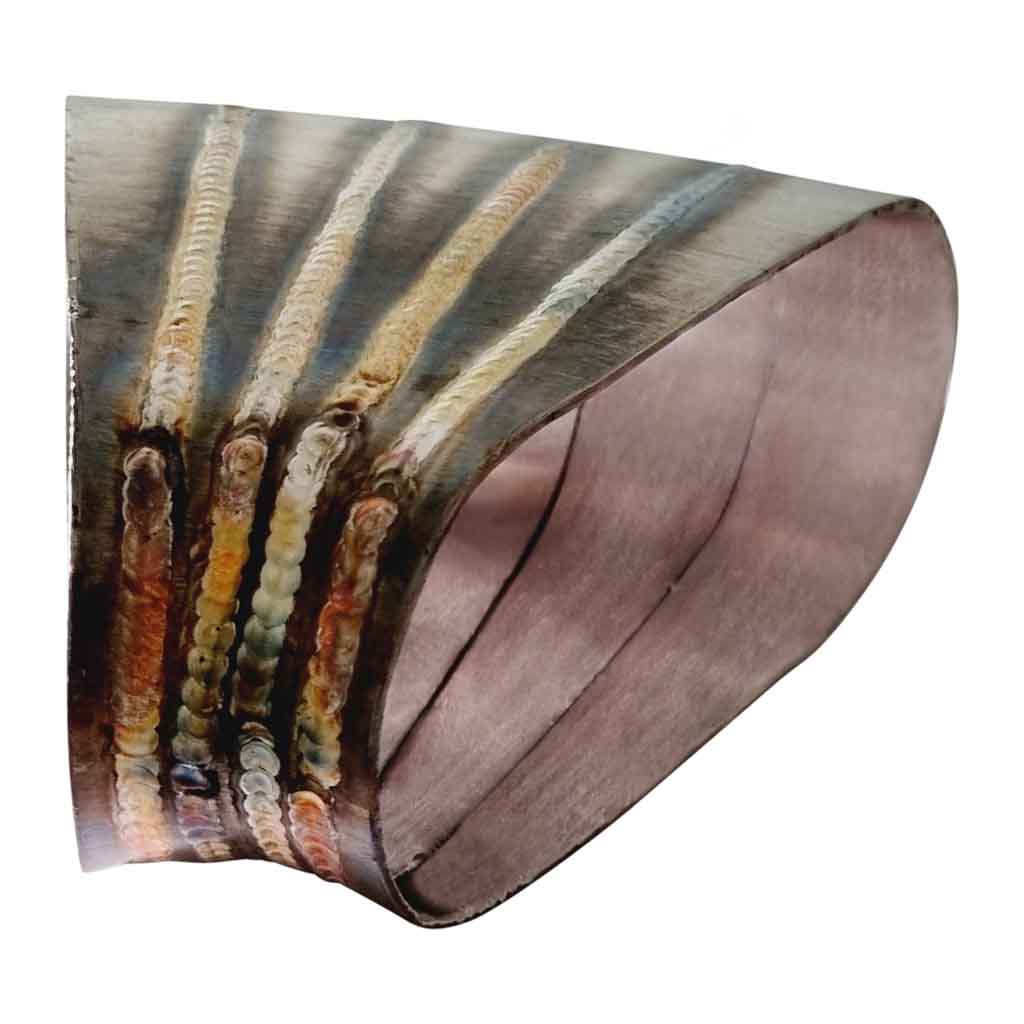 3.5" (50*110) Welded Horizontal Pie Cuts SS304 Brushed 9° 45