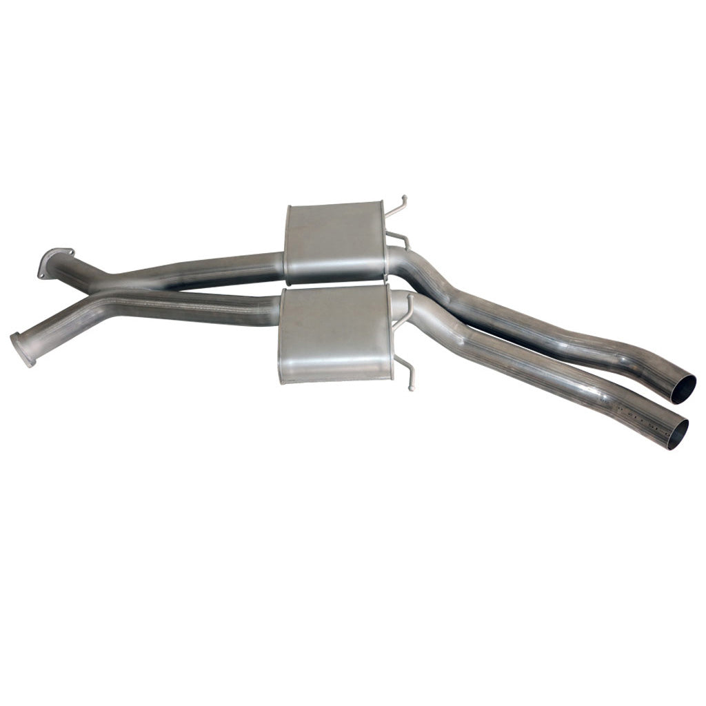 HOLDEN COMMODORE VT-VZ V6 & V8 SEDAN TWIN 3" KIT - INC XPIPE & EVERFLO MUFFLERS
