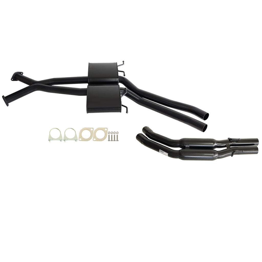 HOLDEN COMMODORE VT-VZ V6 & V8 SEDAN TWIN 2 1/2" KIT - INC XPIPE,EVERFLO MUFFLERS HOTDOG REARS
