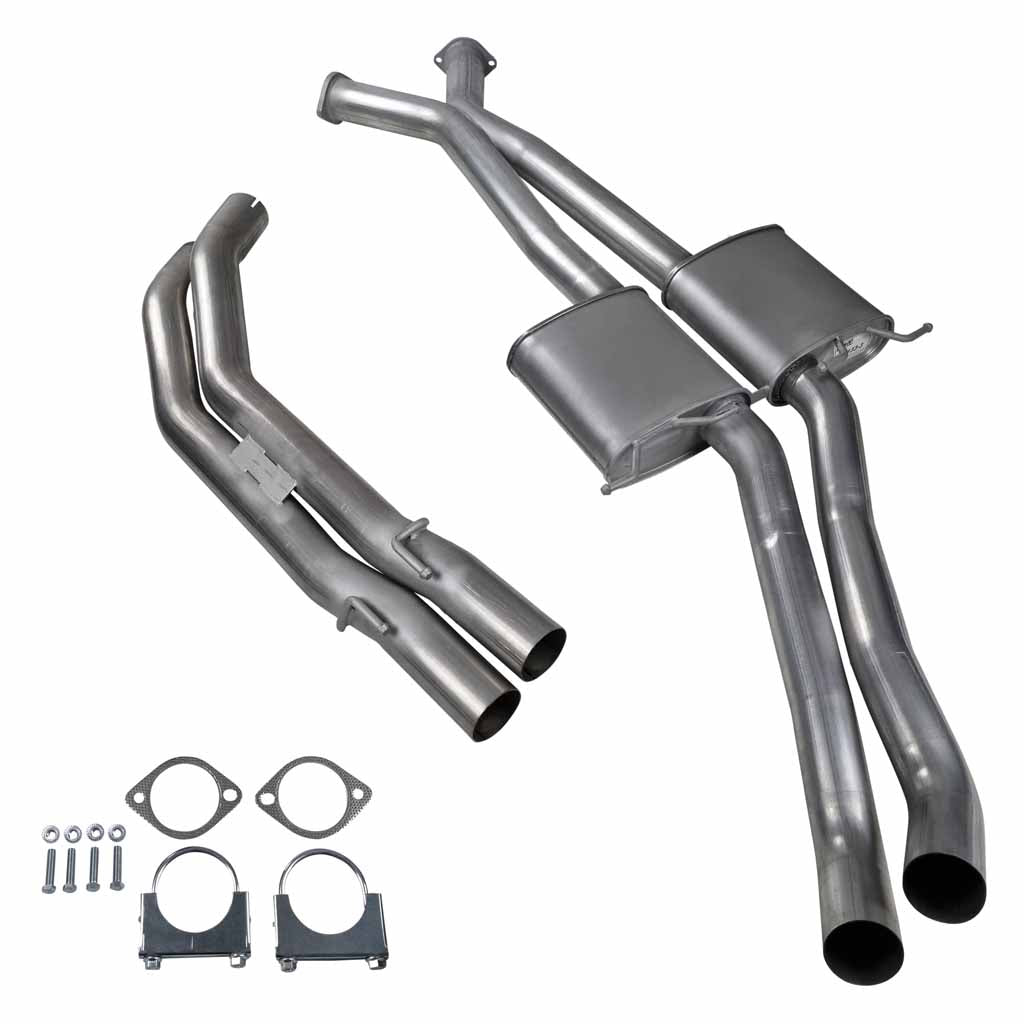 HOLDEN COMMODORE VT-VZ V6 & V8 UTE WAGON TWIN 3" KIT - INC XPIPE,EVERFLO MUFFLERS & TAILPIPE