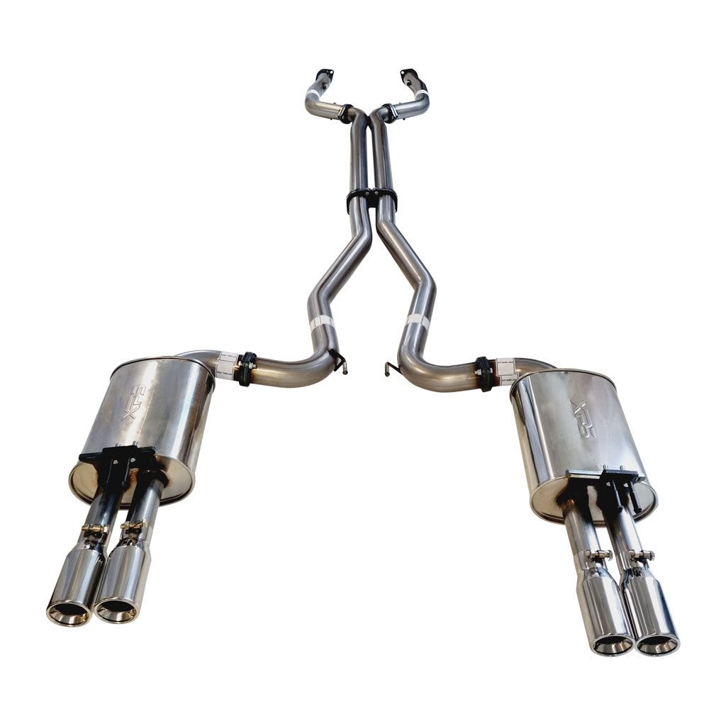 Commodore VE VF V6 V8 Sed Wag Twin 3" Stainless Steel Catback Exhaust X Pipe & Straight Tips