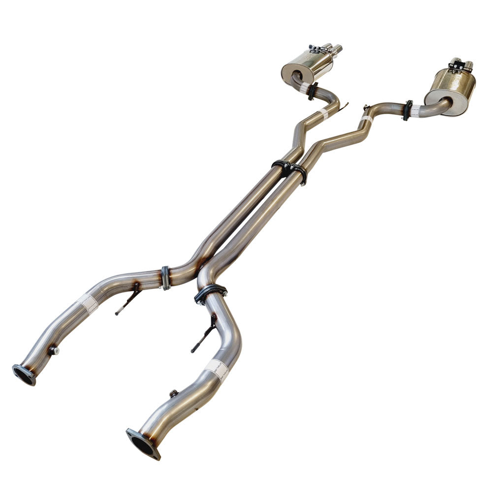 Commodore VE VF V6 V8 Sed Wag Twin 3" Stainless Steel Catback Exhaust X Pipe & Straight Tips