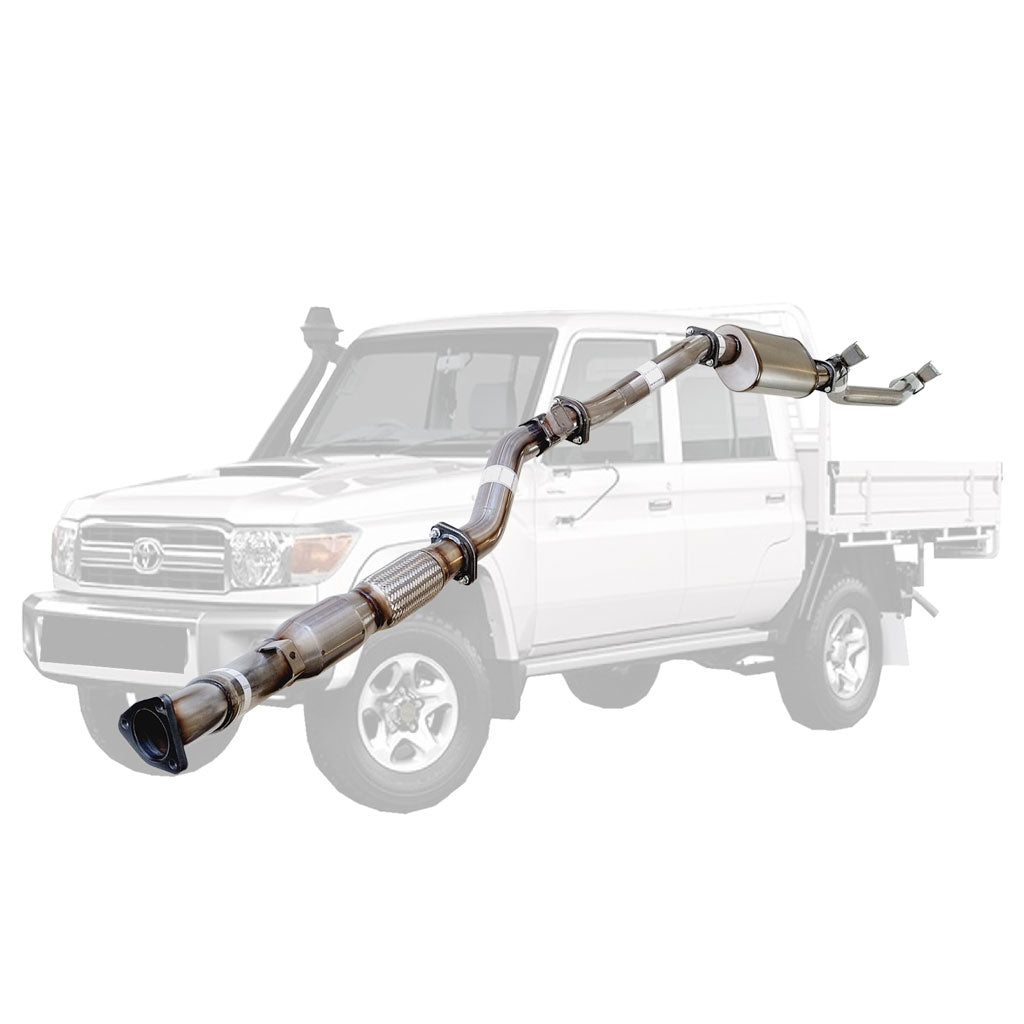 Toyota Landcruiser 79 Series VDJ79R V8 2007 - 10/2016 D Cab Ute 3 Inch Turbo Back Exhaust