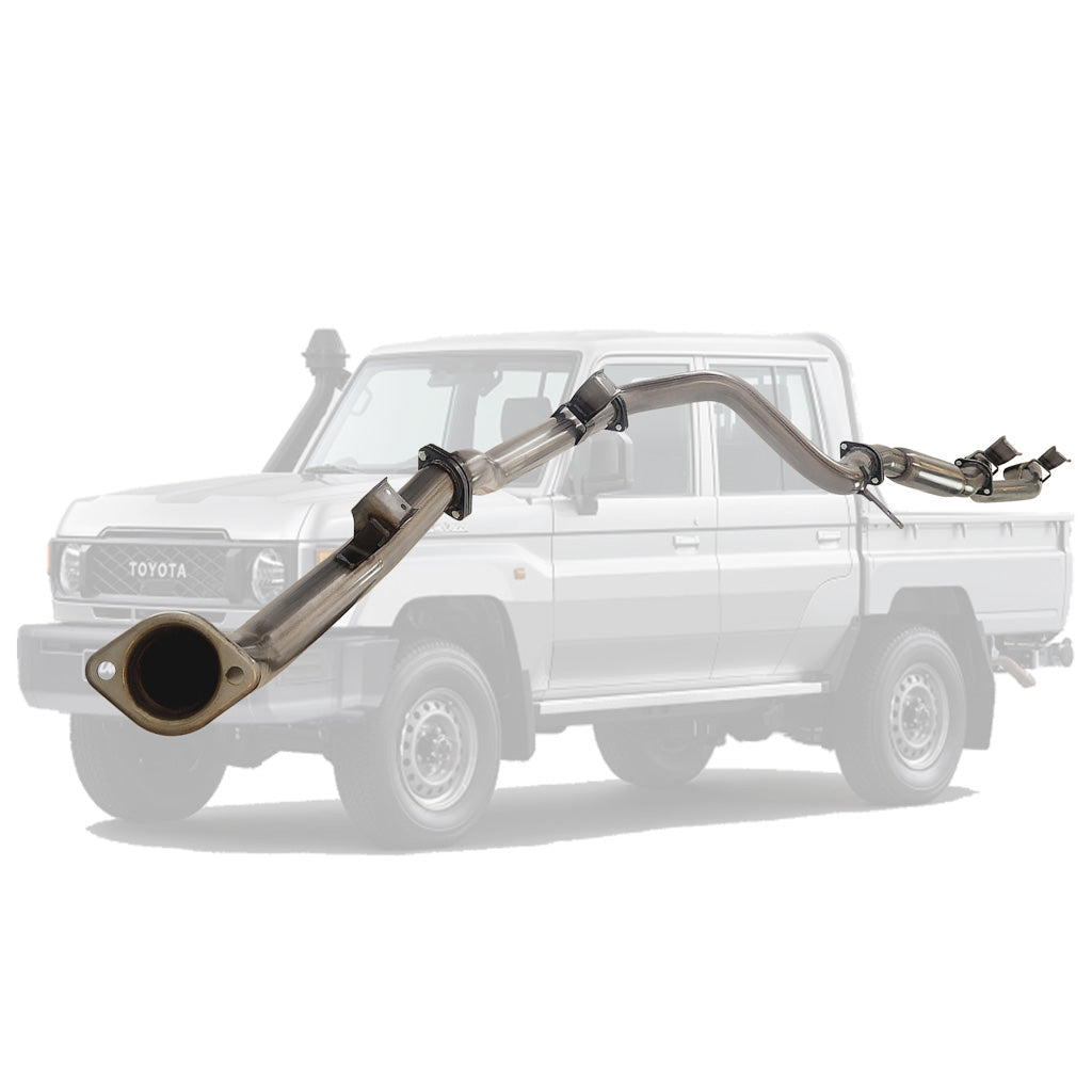 TOYOTA LANDCRUISER 79 SERIES GDJ79 DCAB UTE 2.8L 2023 On 3" STAINLESS #DPF# BACK EXHAUST