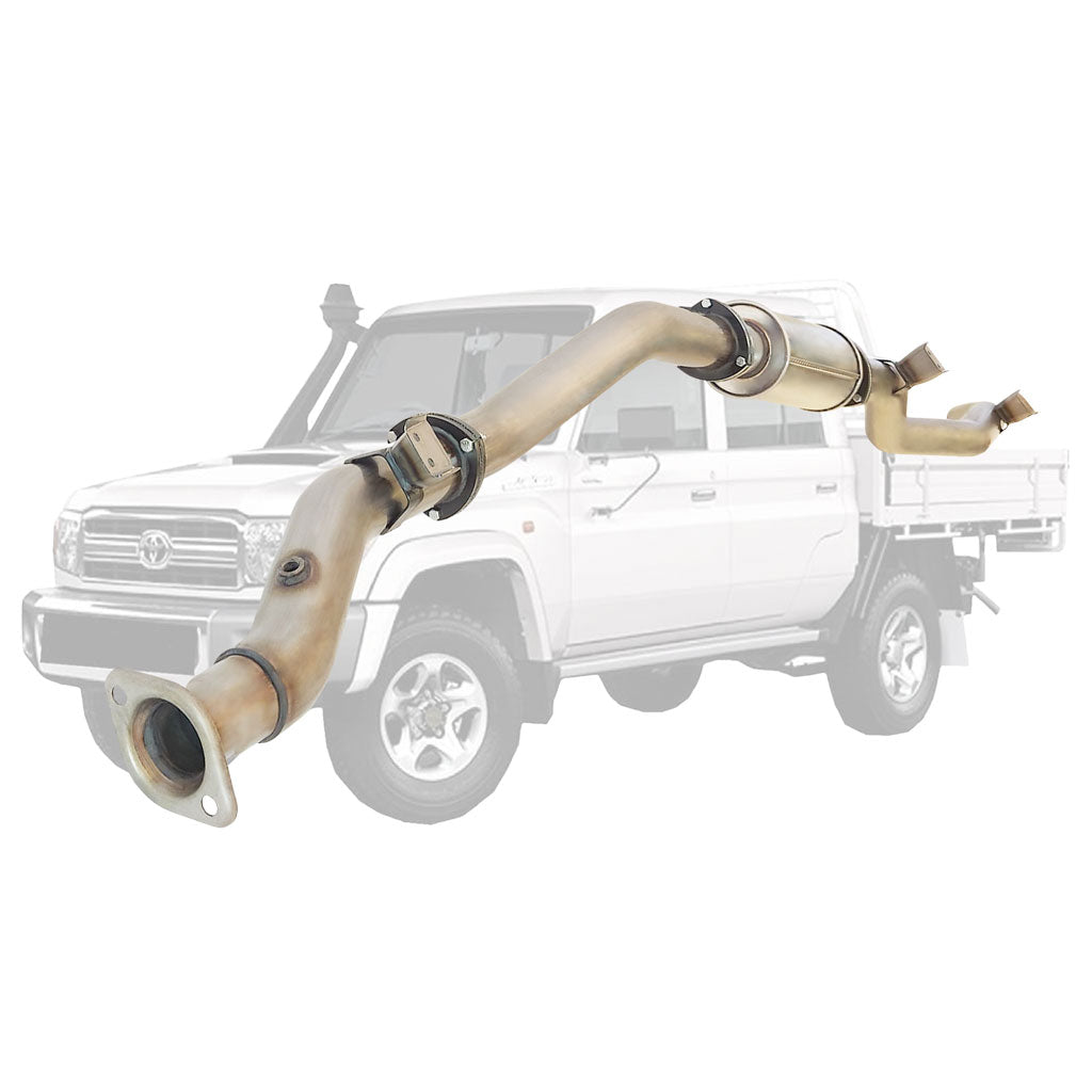Toyota Landcruiser 79 Series VDJ79 Single & Dual Cab Ute 4.5L V8 10/2016 ON 3.5" DPF Back Exhaust