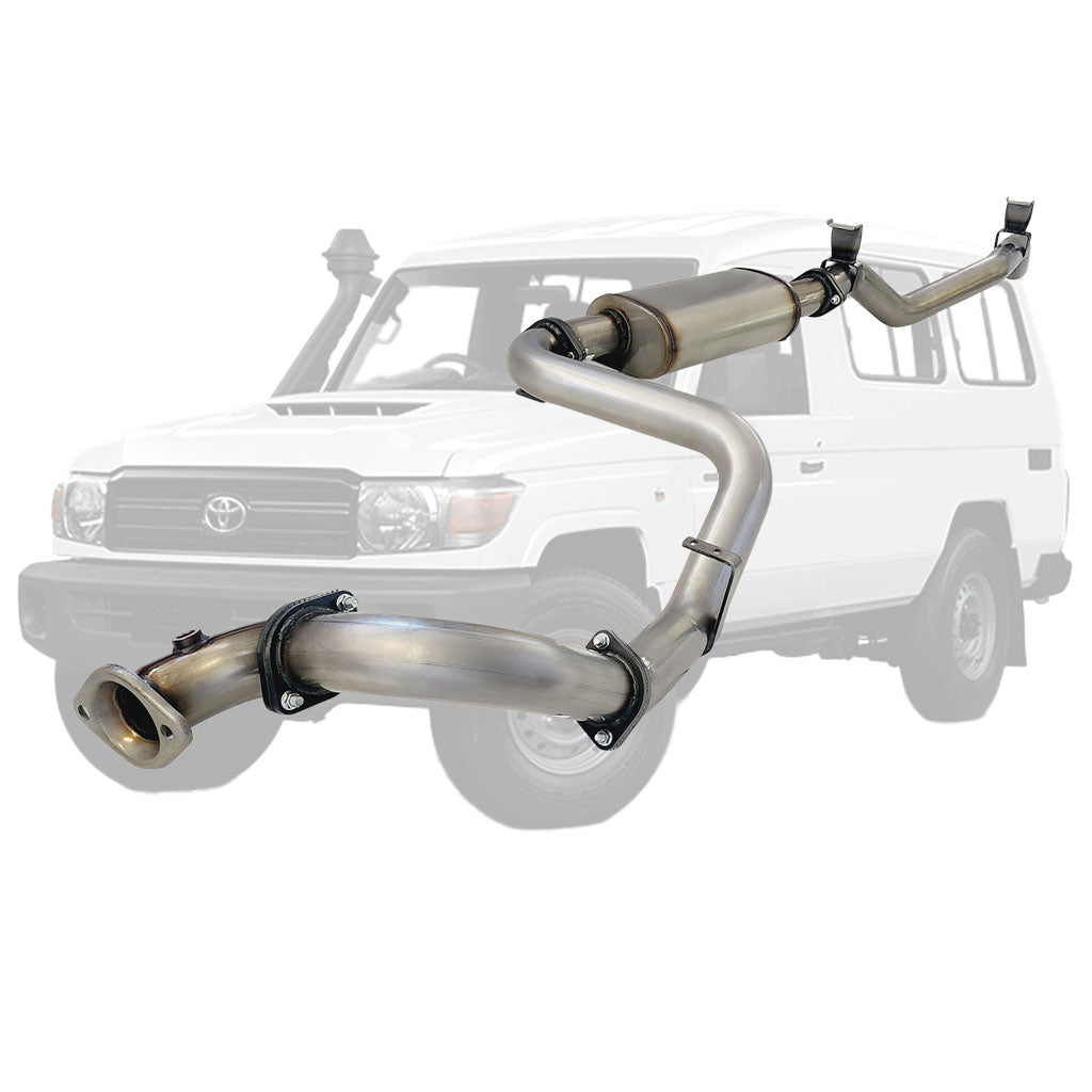 Toyota Landcruiser 78 Series VDJ78 V8 Troop Carrier 10/2016 On 3 Inch DPF Back Exhaust