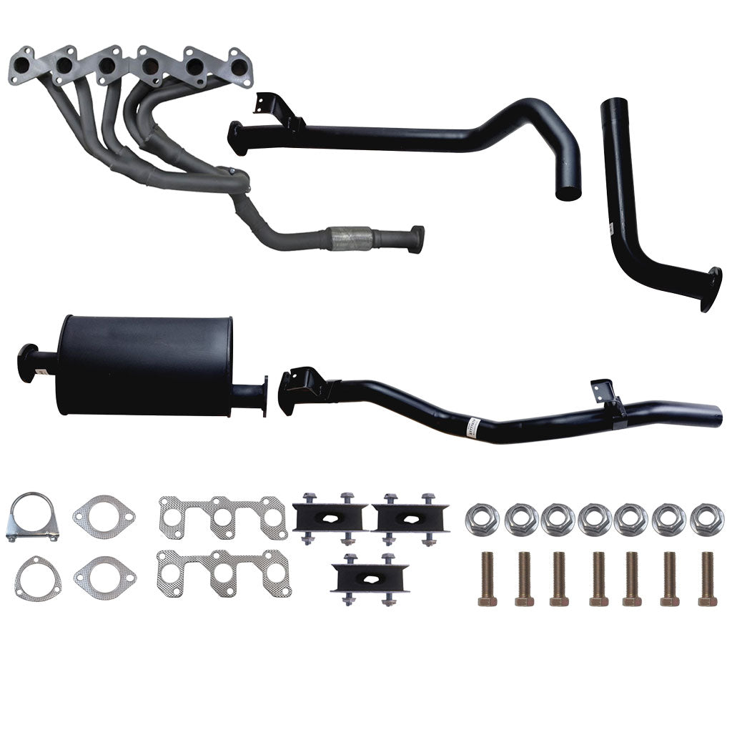 TOYOTA LANDCRUISER HZJ75 CAB CHASSIS, TROOP CARRIER, PICK UP, HZJ78 TROOP CARRIER 4.2L 1HZ DIESEL 1/90 -9/99 2 1/2 " HEADERS, CONPIPE + MUFFLER