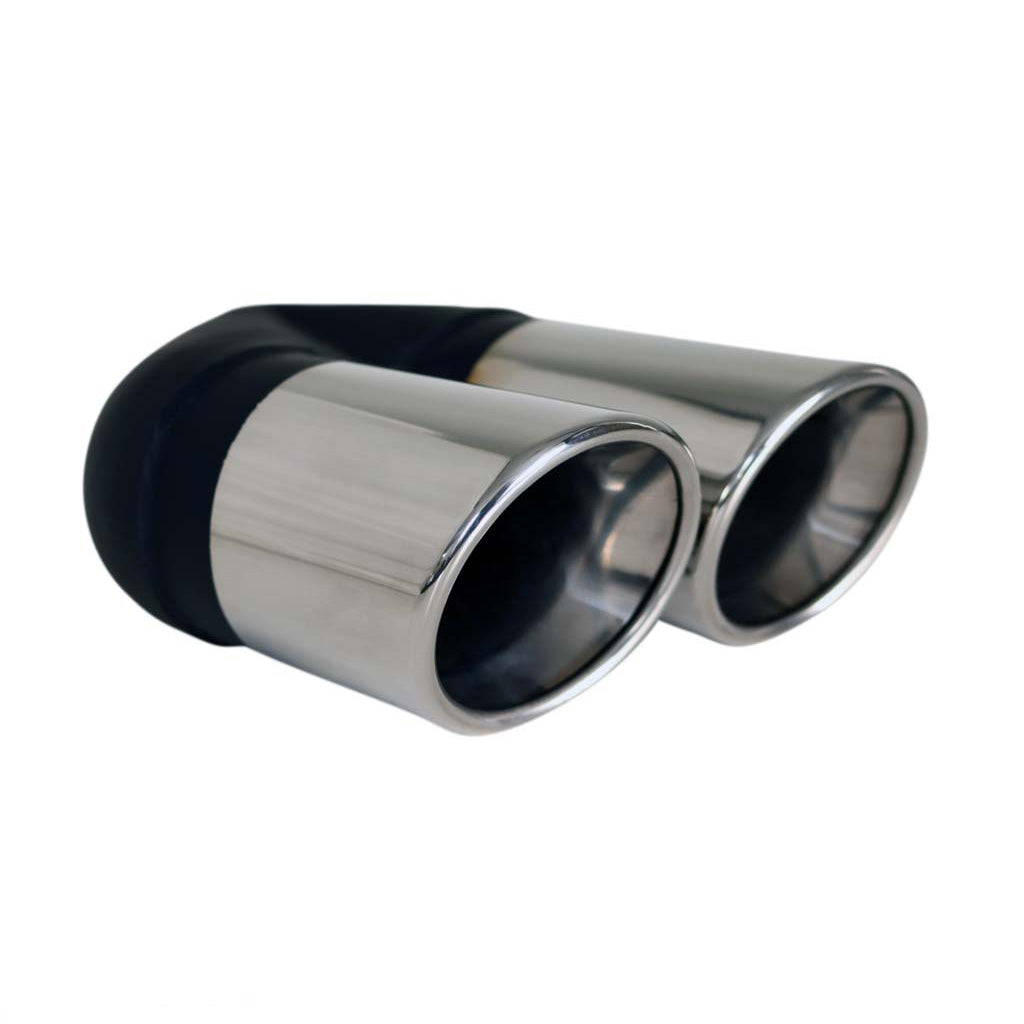Angle Y-Piece Rolled Inner Cone RV 2 1/4" In 2 x 80mm Out 9" LHS Long SS304 Tip