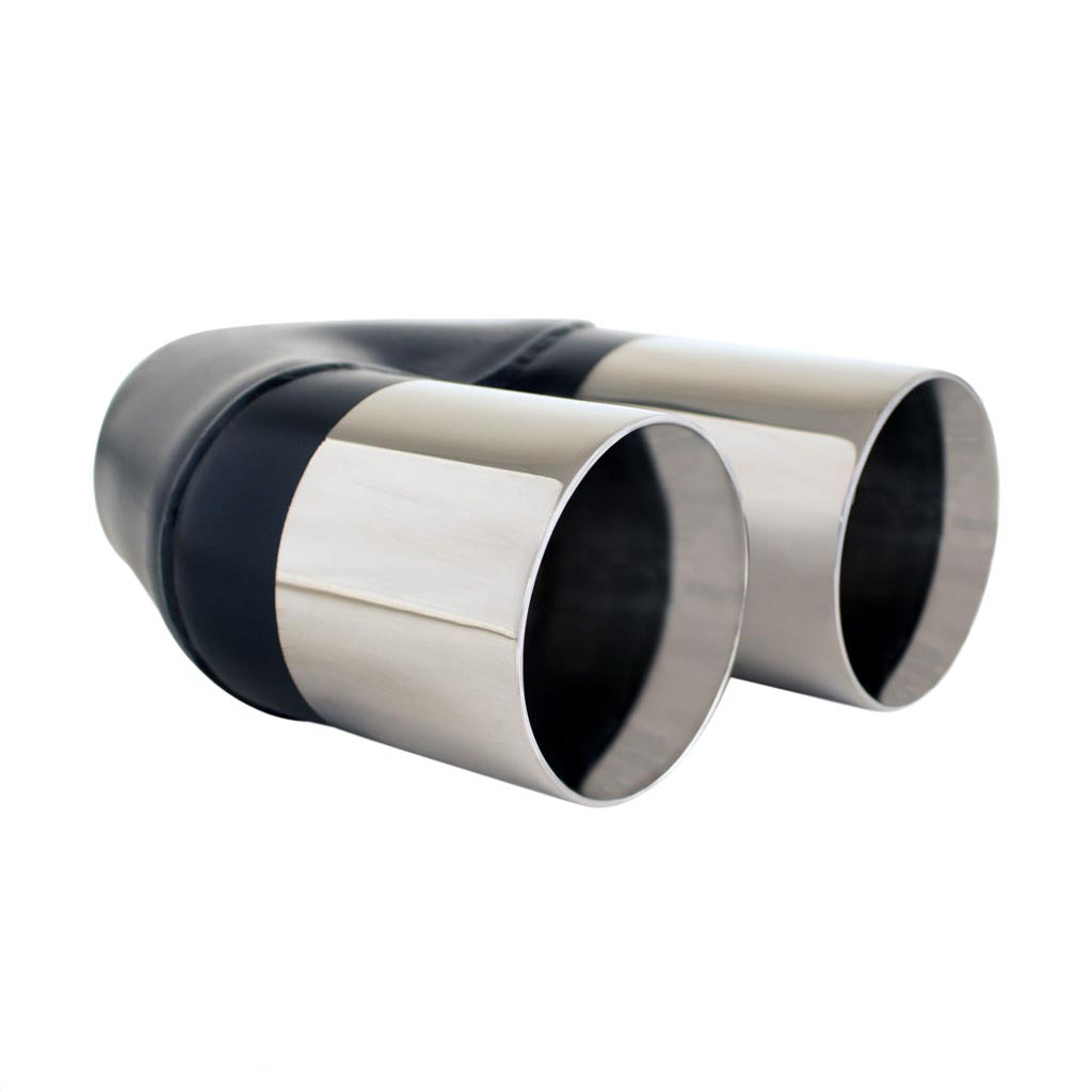 Straight Cut Y-Piece Inner Cone Staggered SC 2 1/4" In 2 x 3 1/2" Out 9" Long SS304 Tip