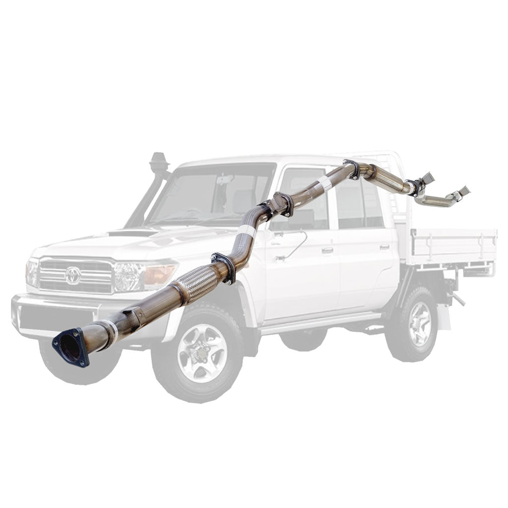 Toyota Landcruiser 79 Series VDJ79R V8 2007 - 10/2016 D Cab Ute 3 Inch Turbo Back Exhaust