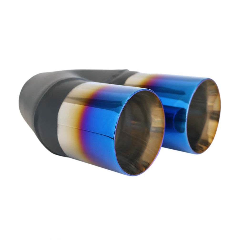 Straight Cut Y-Piece Inner Cone Staggered SC 2 1/4" In 2 x 3 1/2" Out 9" Long "Blue Flame"