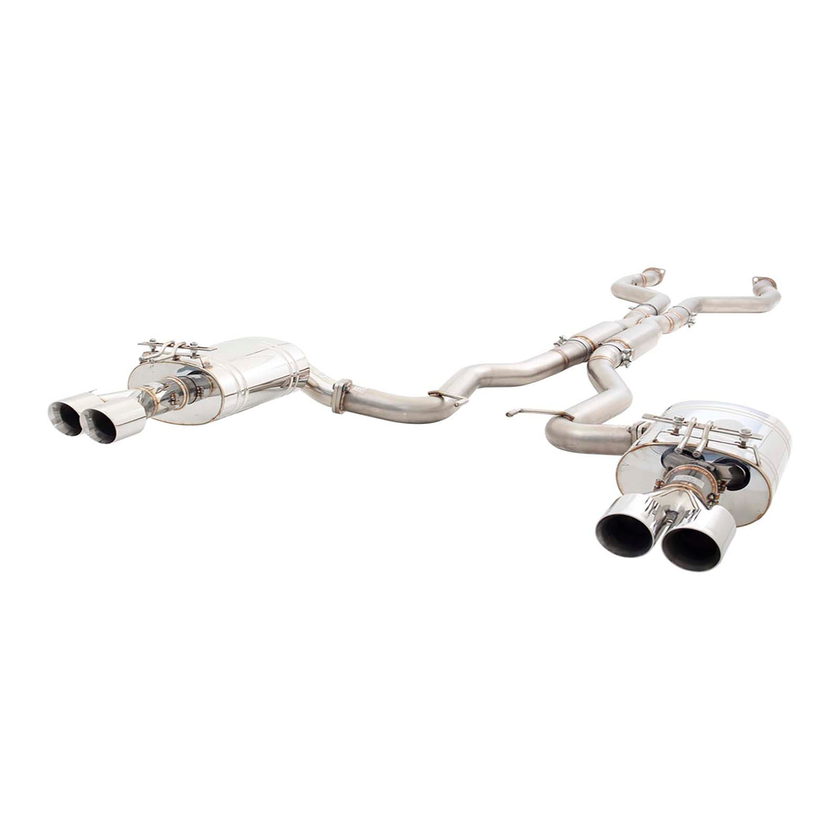 Holden Commodore VE VF Sedan XFORCE Twin 2.5" Catback Exhaust - Polished SS