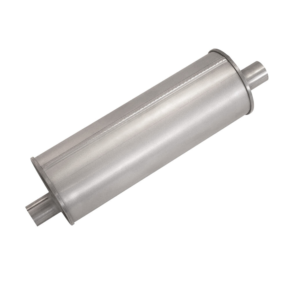 6" Round Offset/Offset Lefthand Rotation Configurations Universal Mufflers | Aluminised | Select Your Size Length and Internal Options