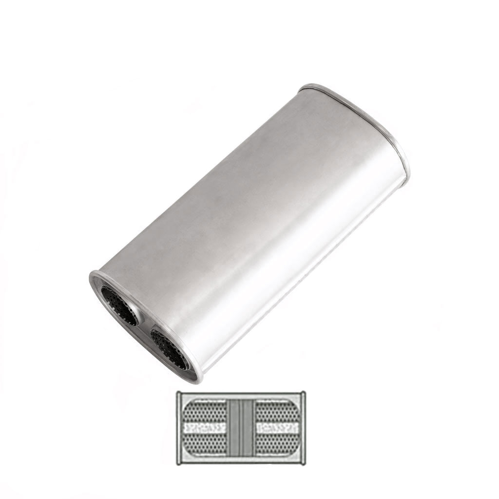 8" x 5" Dual/Dual Configurations Mufflers | Aluminised | Select Your Size Length and Internal Options