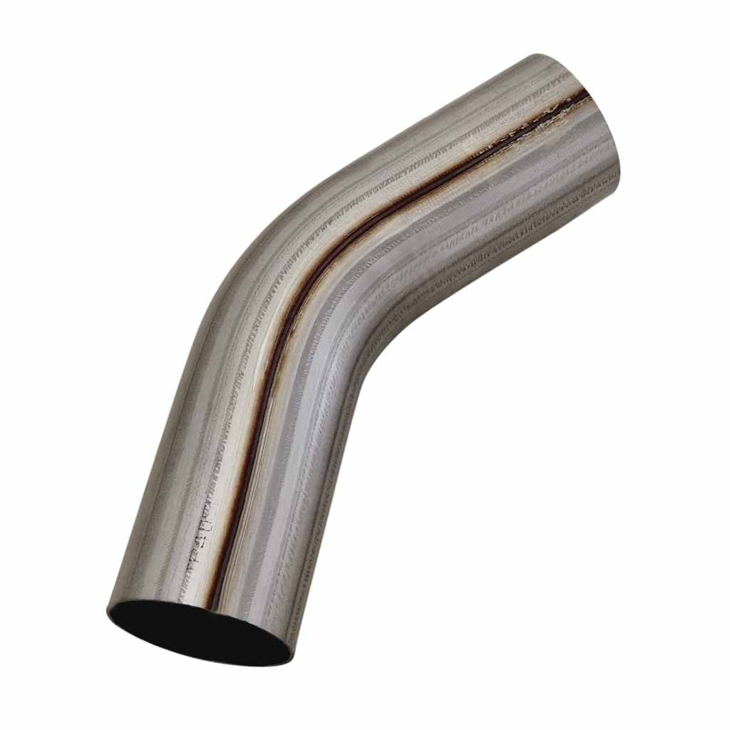 3" X 45° Stainless 409 Raw Mandrel Bend