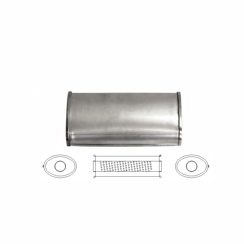 5" x 3" Centre/Centre Configurations Mufflers | Aluminised | Select Your Size Length and Internal Options
