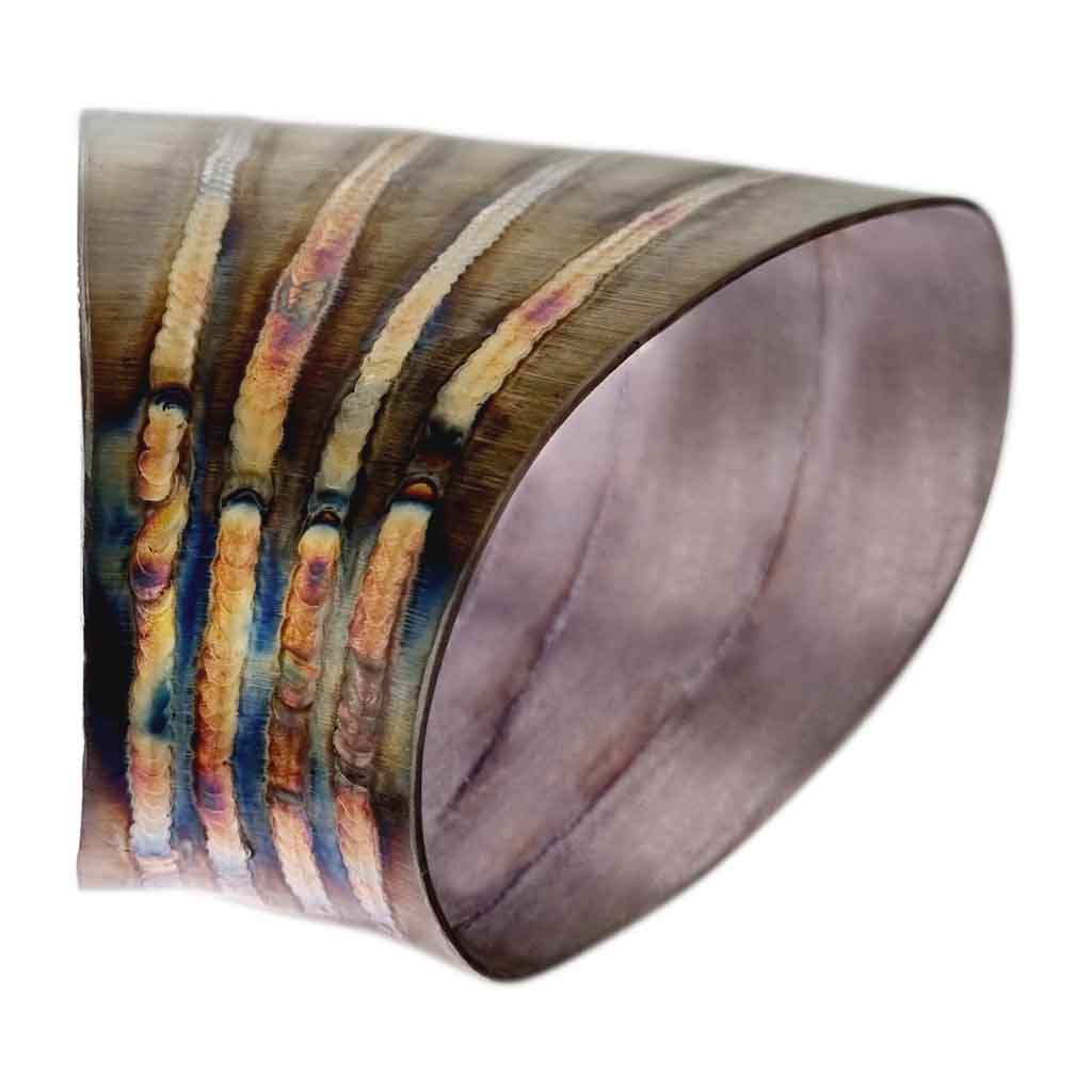 4" (63*125) Welded Horizontal Pie Cuts SS304 Brushed 9° 45