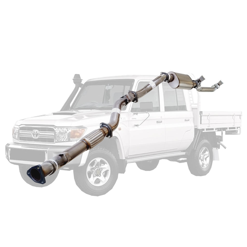 Toyota Landcruiser 79 Series VDJ79R V8 2007 - 10/2016 D Cab Ute 3 Inch Turbo Back Exhaust