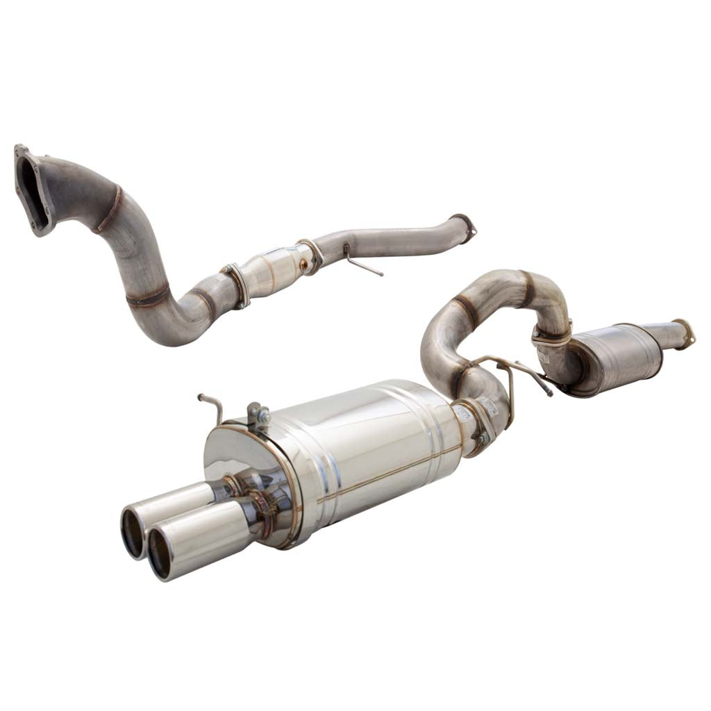 Ford Falcon BA-BF XR6-Turbo Sedan 4" Dump Pipe, Metallic Cat, 3.5" Turbo-Back System - Raw Finish 409 S/S