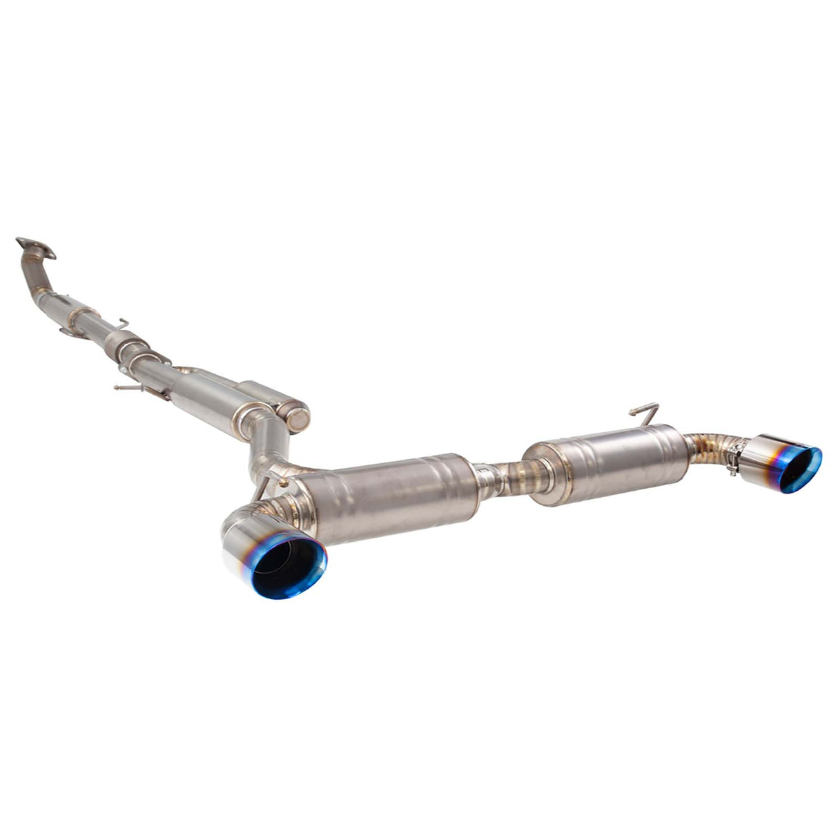 Toyota Yaris GR Titanium Cat Back System with Burnt Blue Tips