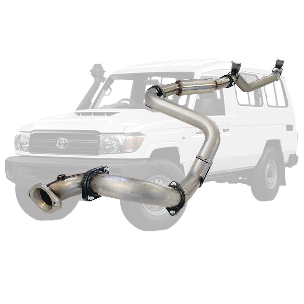 Toyota Landcruiser 78 Series VDJ78 V8 Troop Carrier 10/2016 On 3 Inch DPF Back Exhaust