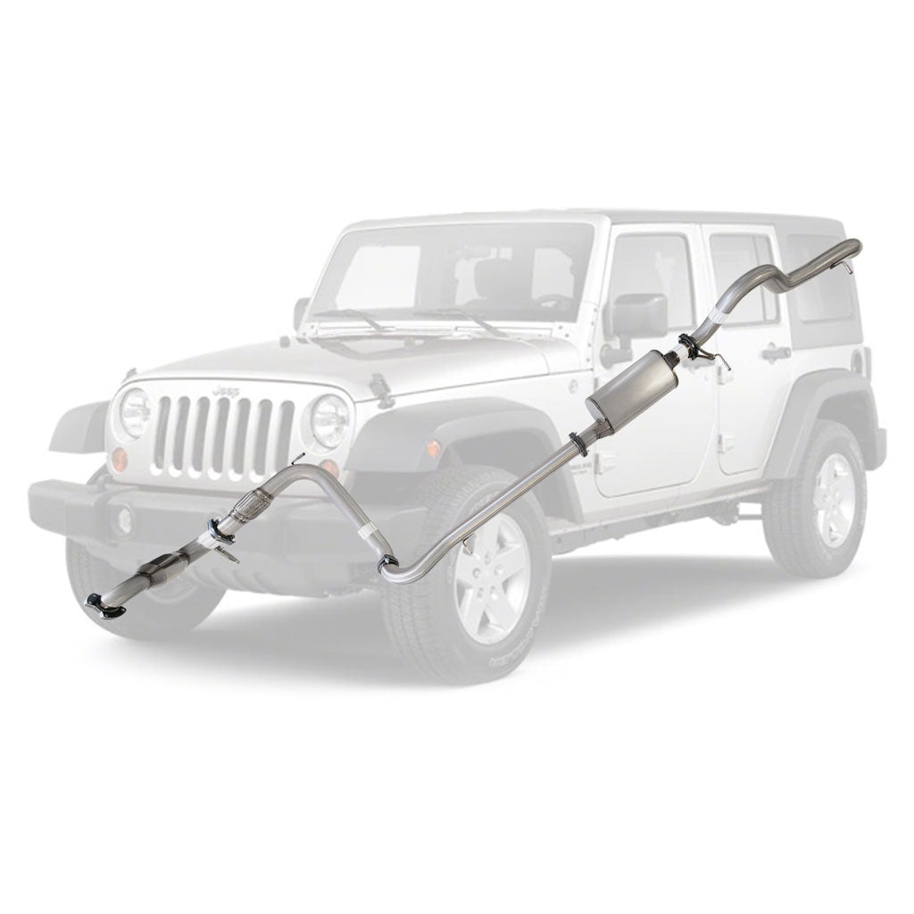 Jeep Wrangler JK 2007-2010 2.8L CRD 3 Inch Turbo Back Exhaust *** Limited Stock Made To Order ****