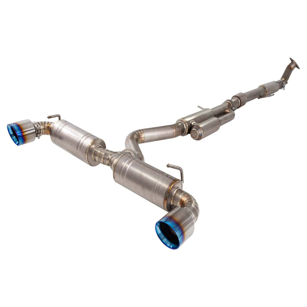 Toyota Yaris GR Titanium Cat Back System with Burnt Blue Tips