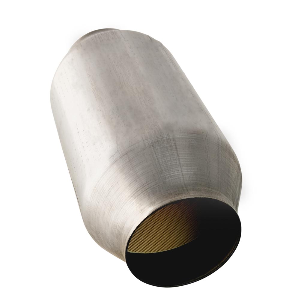 Universal Euro 6 Ceramic Core Catalytic Converter 4" Round Body - Available in 2", 2.25", and 2.5"