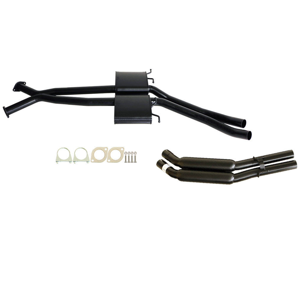 HOLDEN COMMODORE VT-VZ V6 & V8 UTE WAGON TWIN 2 1/2" KIT - INC XPIPE,EVERFLO MUFFLERS HOTDOG REARS