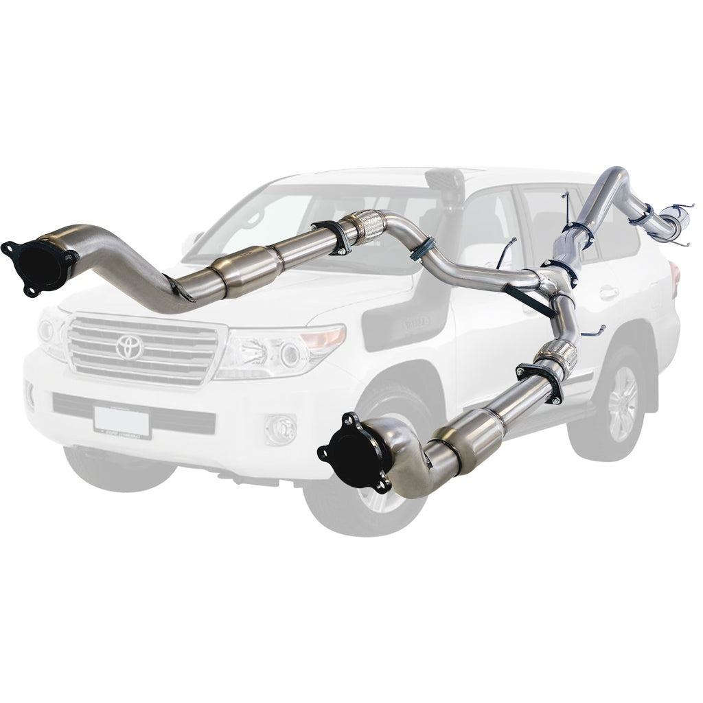 Toyota Landcruiser 200 Series V8 Wagon Twin 3 Inch Into 4 Inch Turbo Back Exhaust