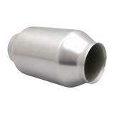 Universal Catalytic Converters - 2.5" to 4" 100/200 Cell Metallic Round Body, Brush Finish, 190mm Length