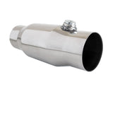 Universal High Flow Performance Catalytic Converter - 2" to 4" 100/200 Cell Round Metallic Core - Bullet Style with Oxy Sensor Provision