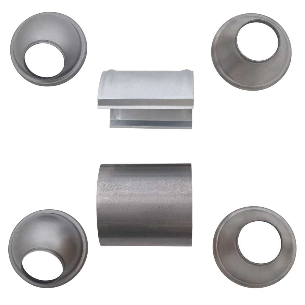 Universal Euro 6 Ceramic Core Catalytic Converter Kit with 4 Loose End Cones & Heatshield - Available in 2" and 2.25"
