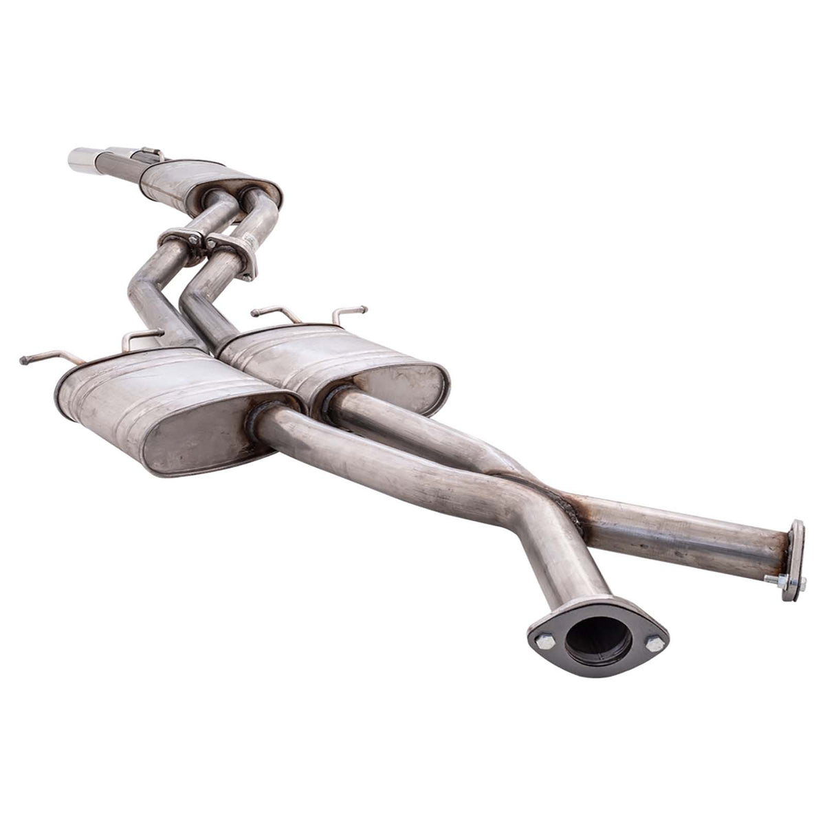 Commodore VT-VZ Ute XFORCE Twin 2.5" Catback Exhaust Raw 409 - Oval Rear Muff **** Special Order Item ****