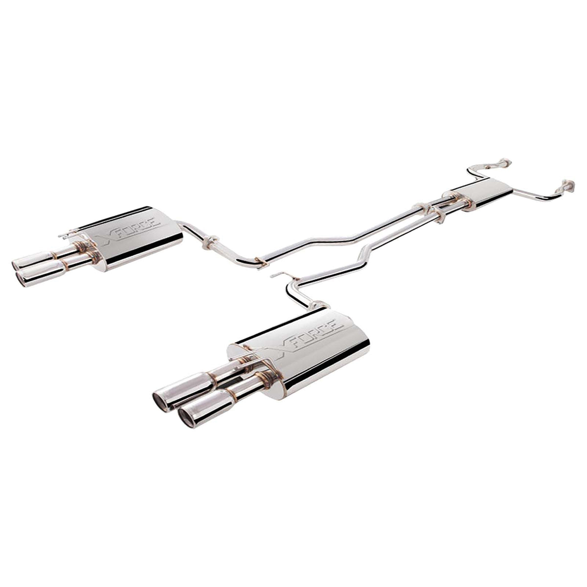 Holden HSV Clubsport E2 E3 R8 & GTS XFORCE Twin 3 Inch Catback Exhaust - Raw 409 **** Special Order Item ****